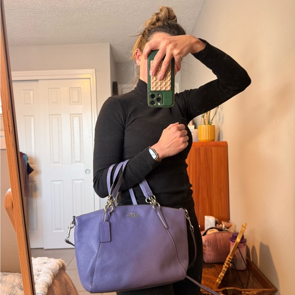 Coach Lavender Leather Tote Bag - Picture 11 of 11